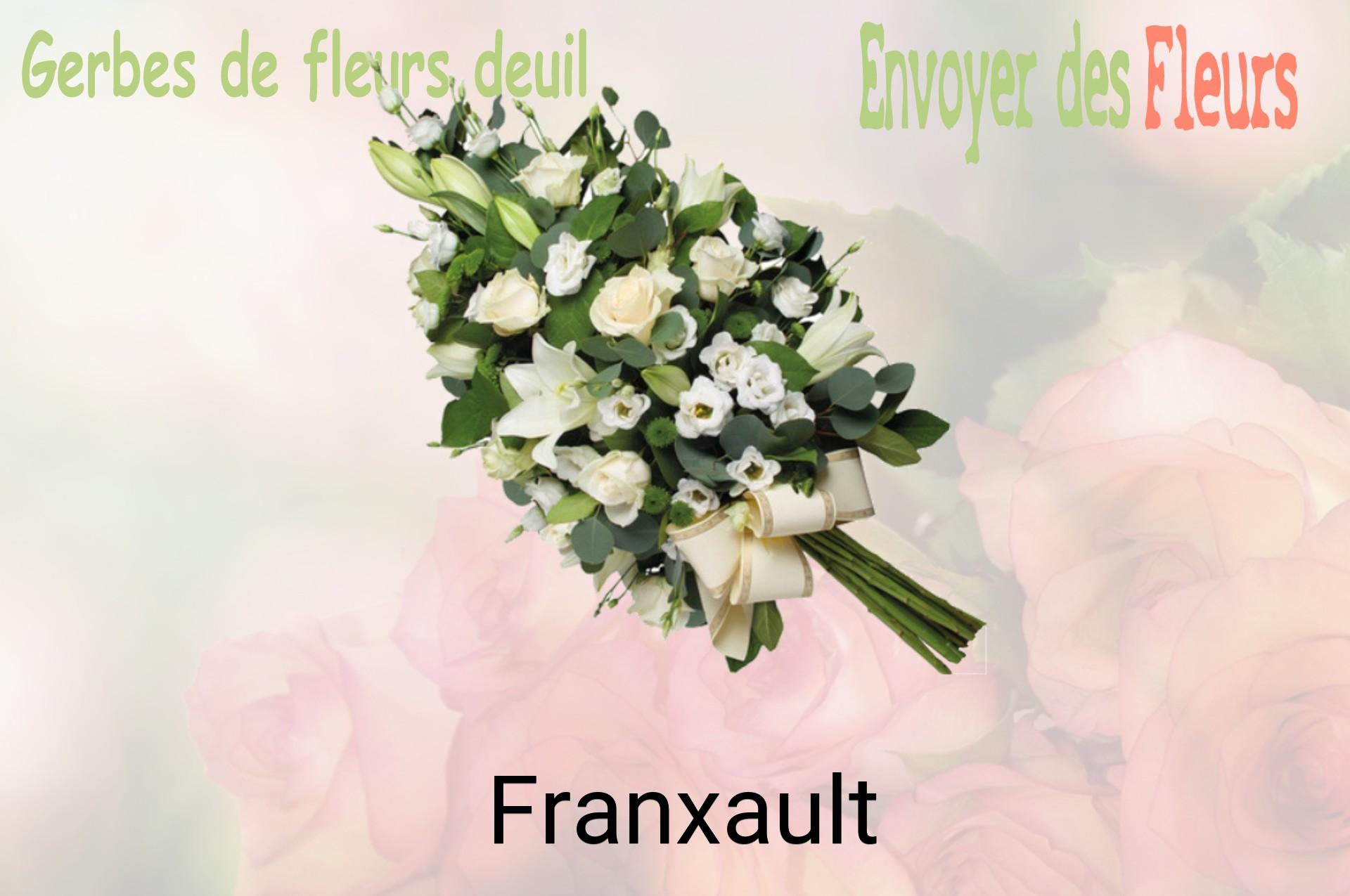 Gerbe de fleurs de deuil livrée à Franxault